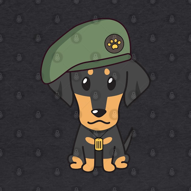 Green Beret Dachshund by Pet Station